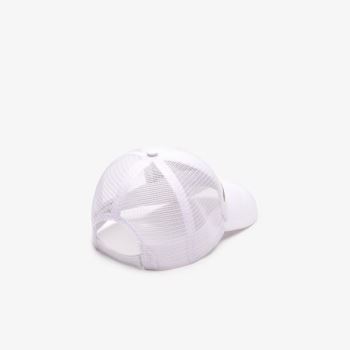 Lacoste SPORT Mesh Panel Cotton Cap - Čepice Pánské Bílé | CZ-tbl74H